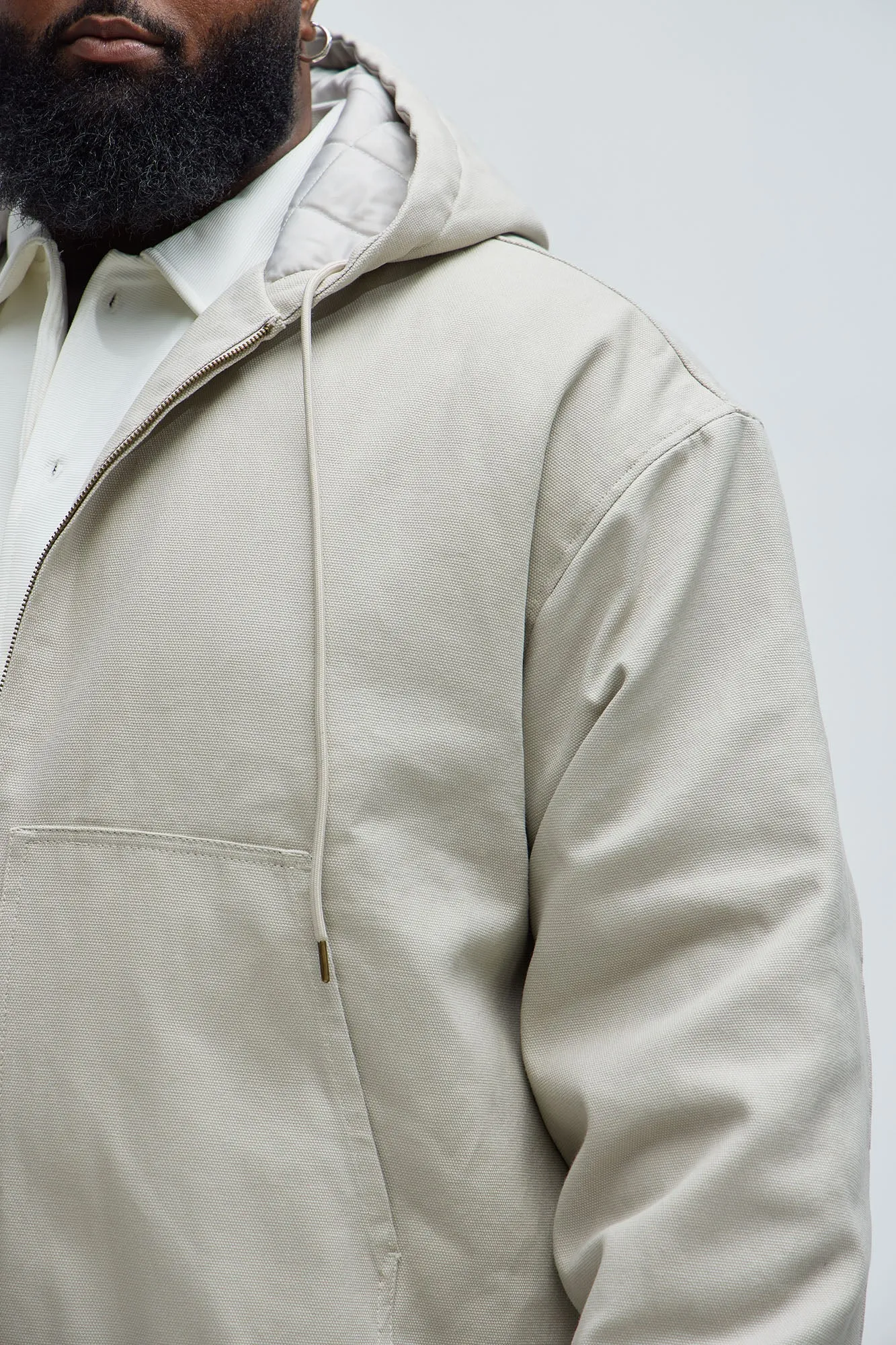 Alexander Utility Canvas Hooded Jacket - Off White