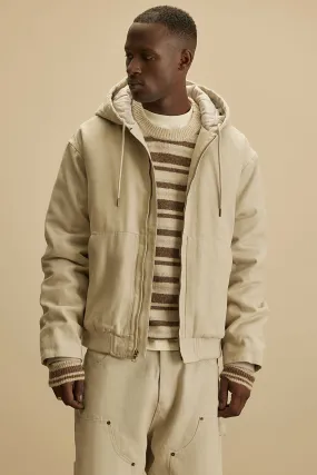 Alexander Utility Canvas Hooded Jacket - Off White