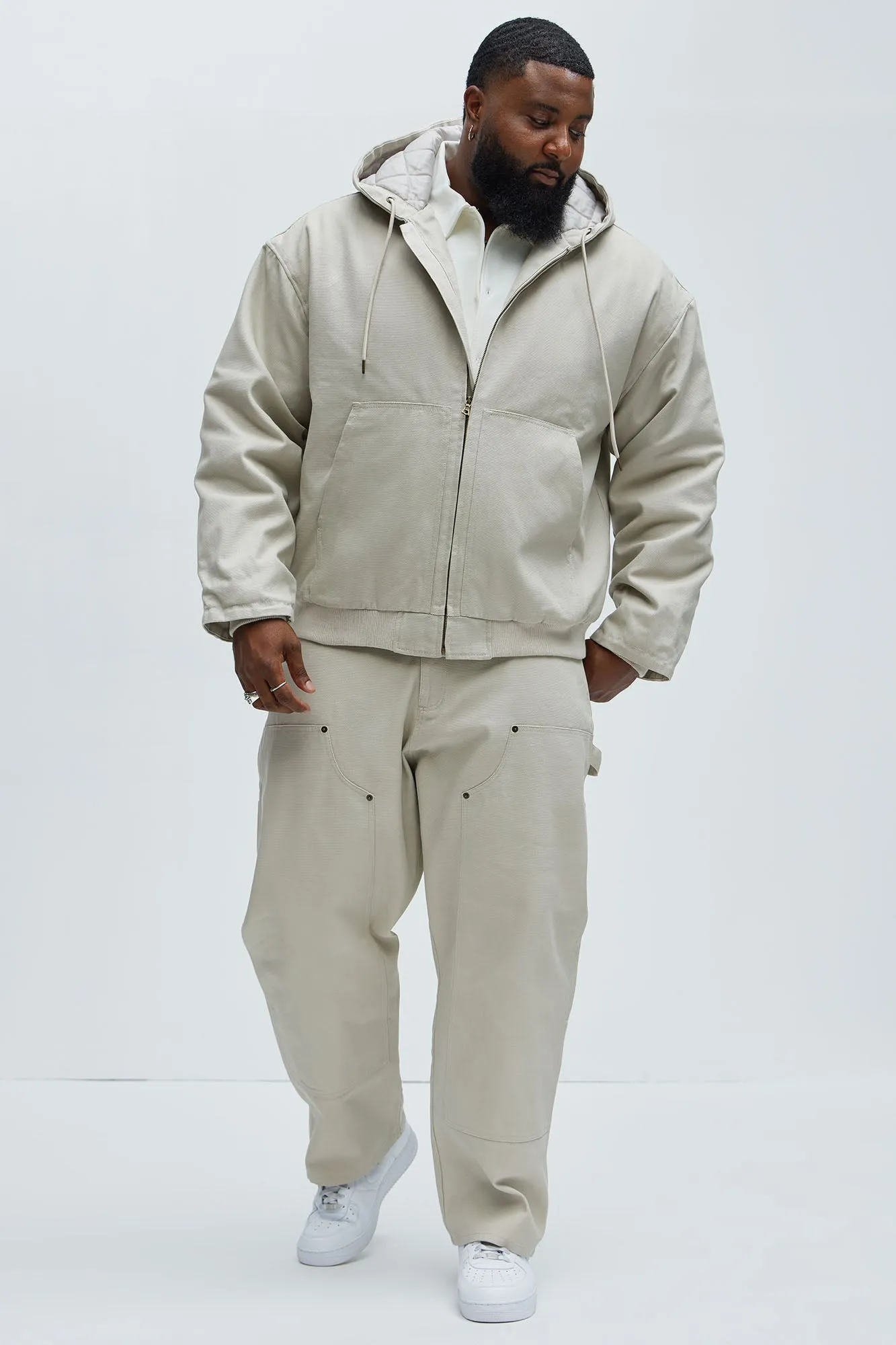 Alexander Utility Canvas Hooded Jacket - Off White