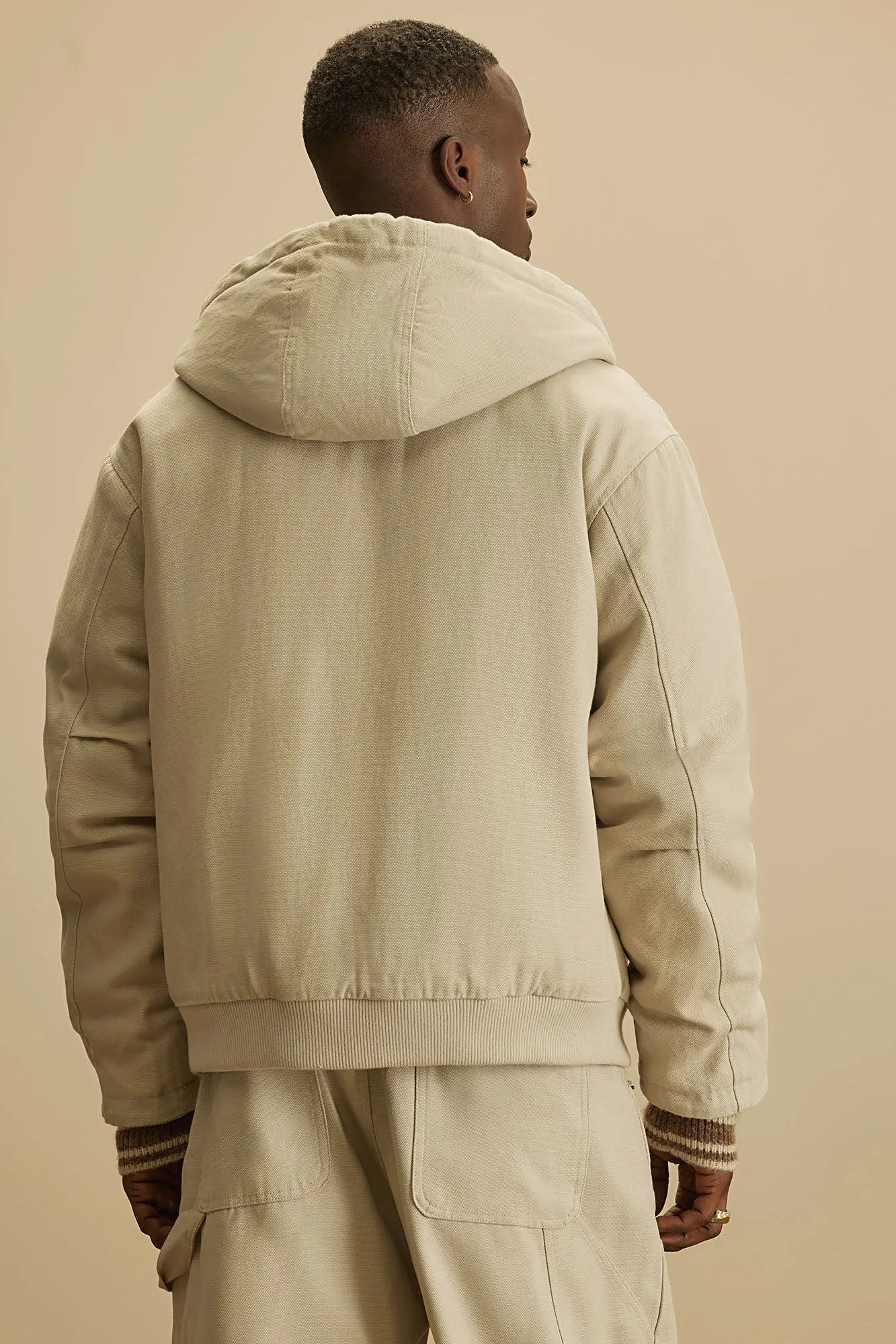 Alexander Utility Canvas Hooded Jacket - Off White