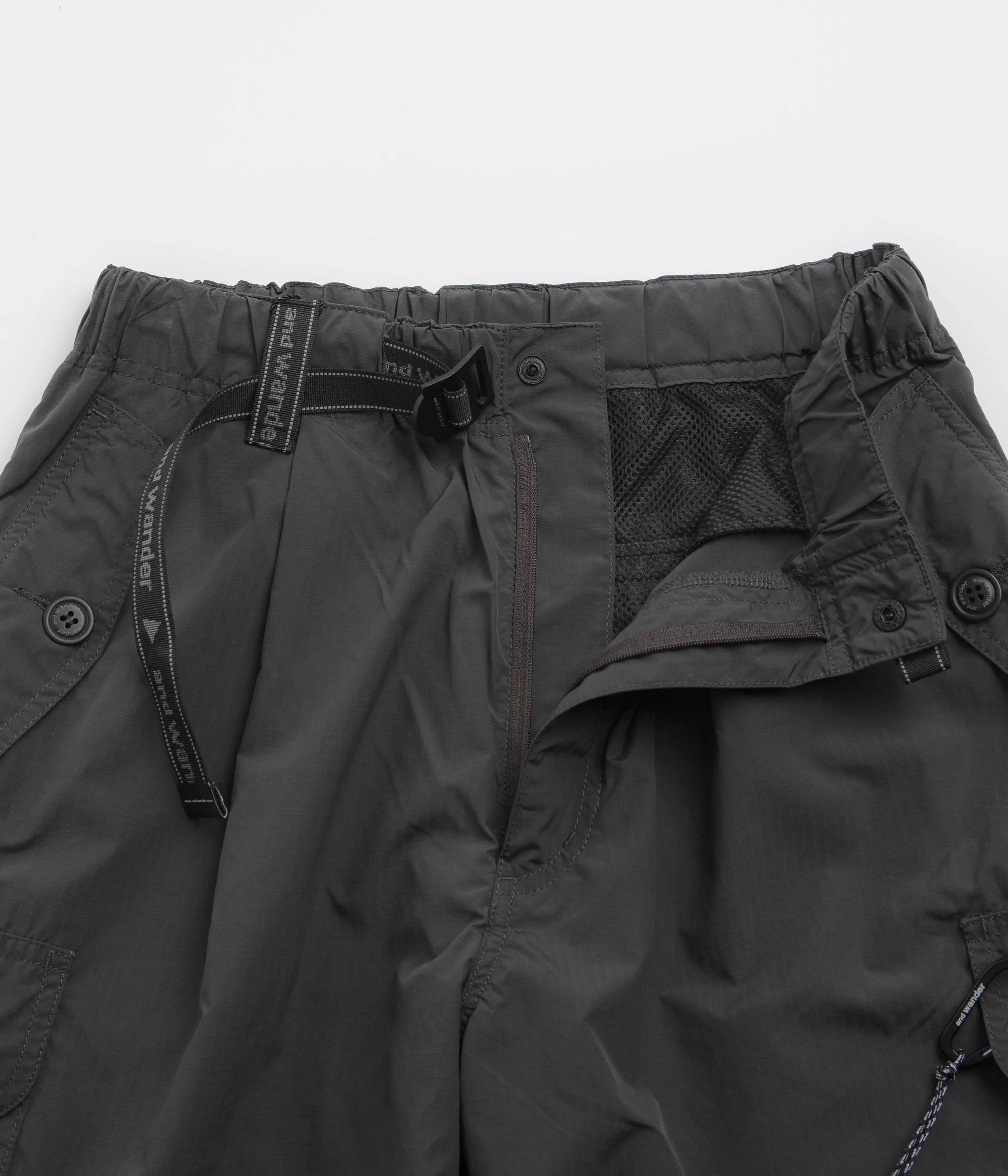 and wander Oversized Cargo Pants - Charcoal