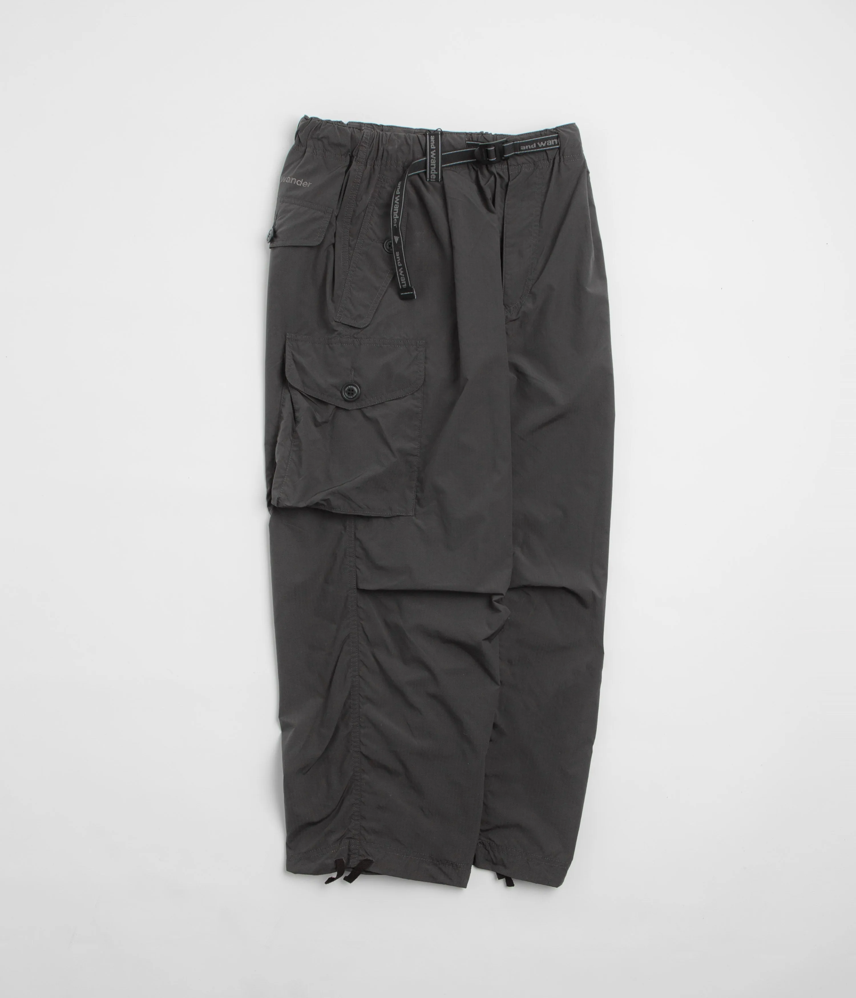 and wander Oversized Cargo Pants - Charcoal