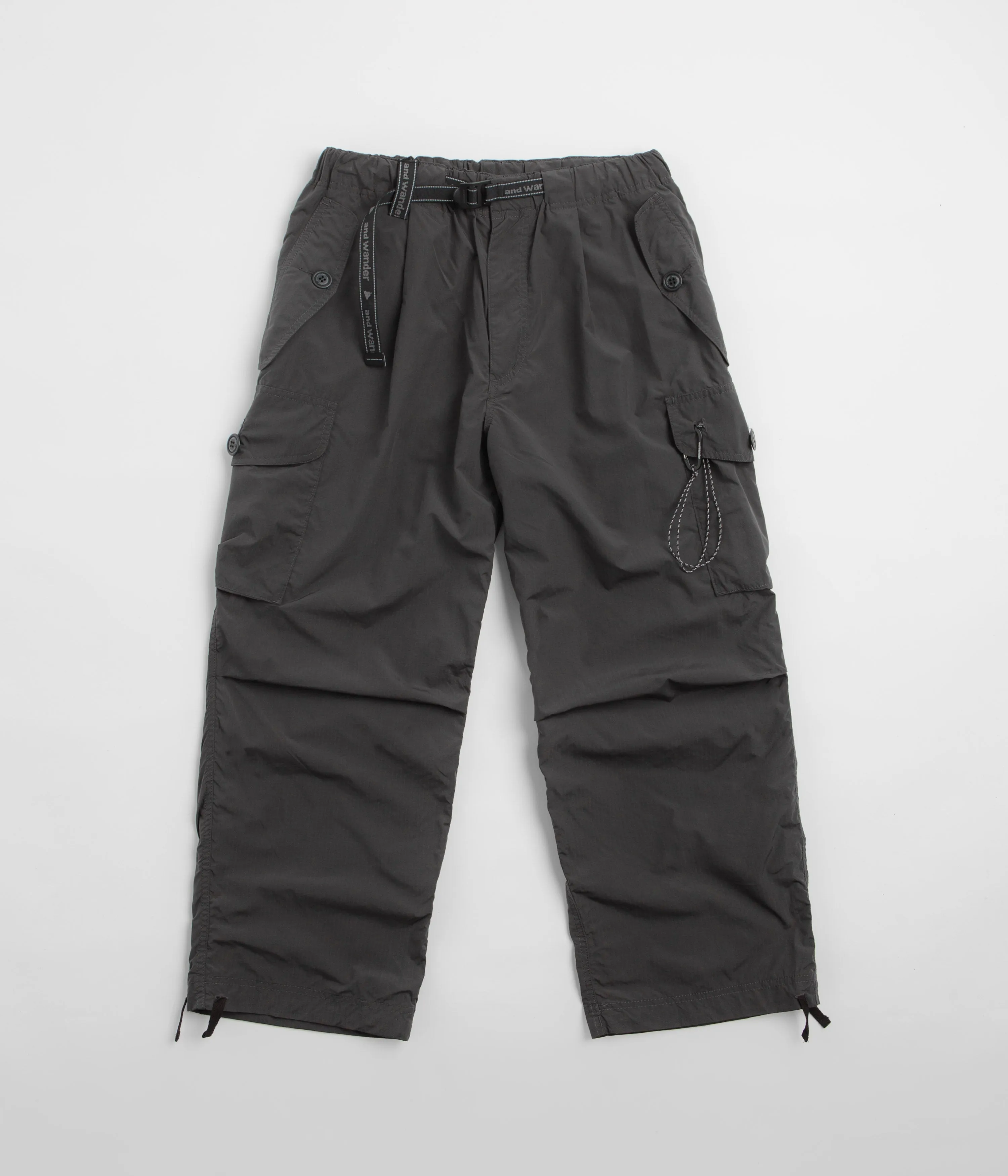 and wander Oversized Cargo Pants - Charcoal