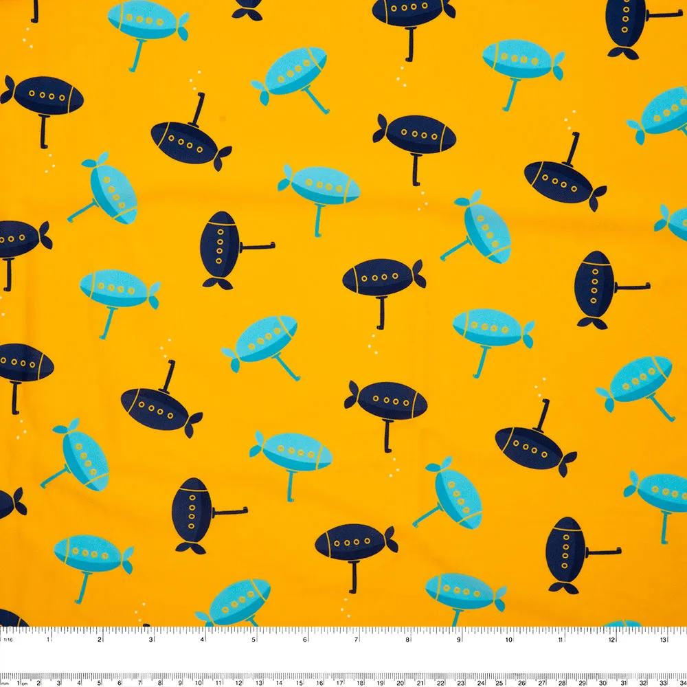 Bathing Suit Print - Airship - Yellow