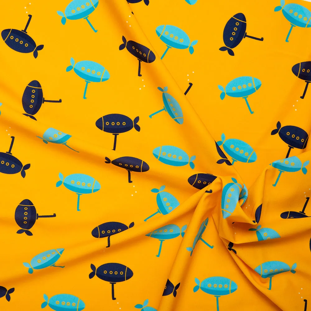 Bathing Suit Print - Airship - Yellow