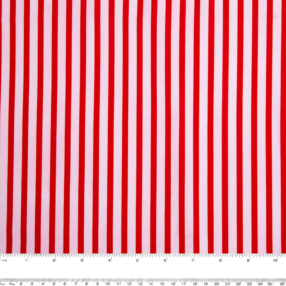 Bathing Suit Print - Stripes - Red