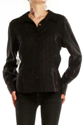 Black Striped Shimmer Shirt