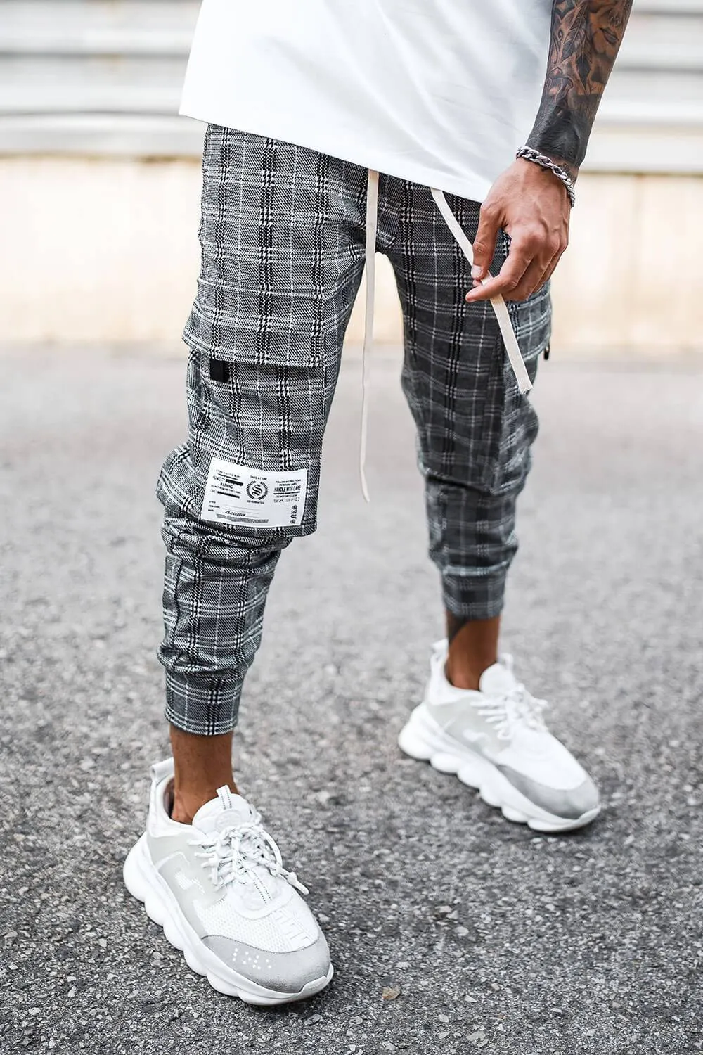 Cargo Utility Pants - Prince Of Wales Check