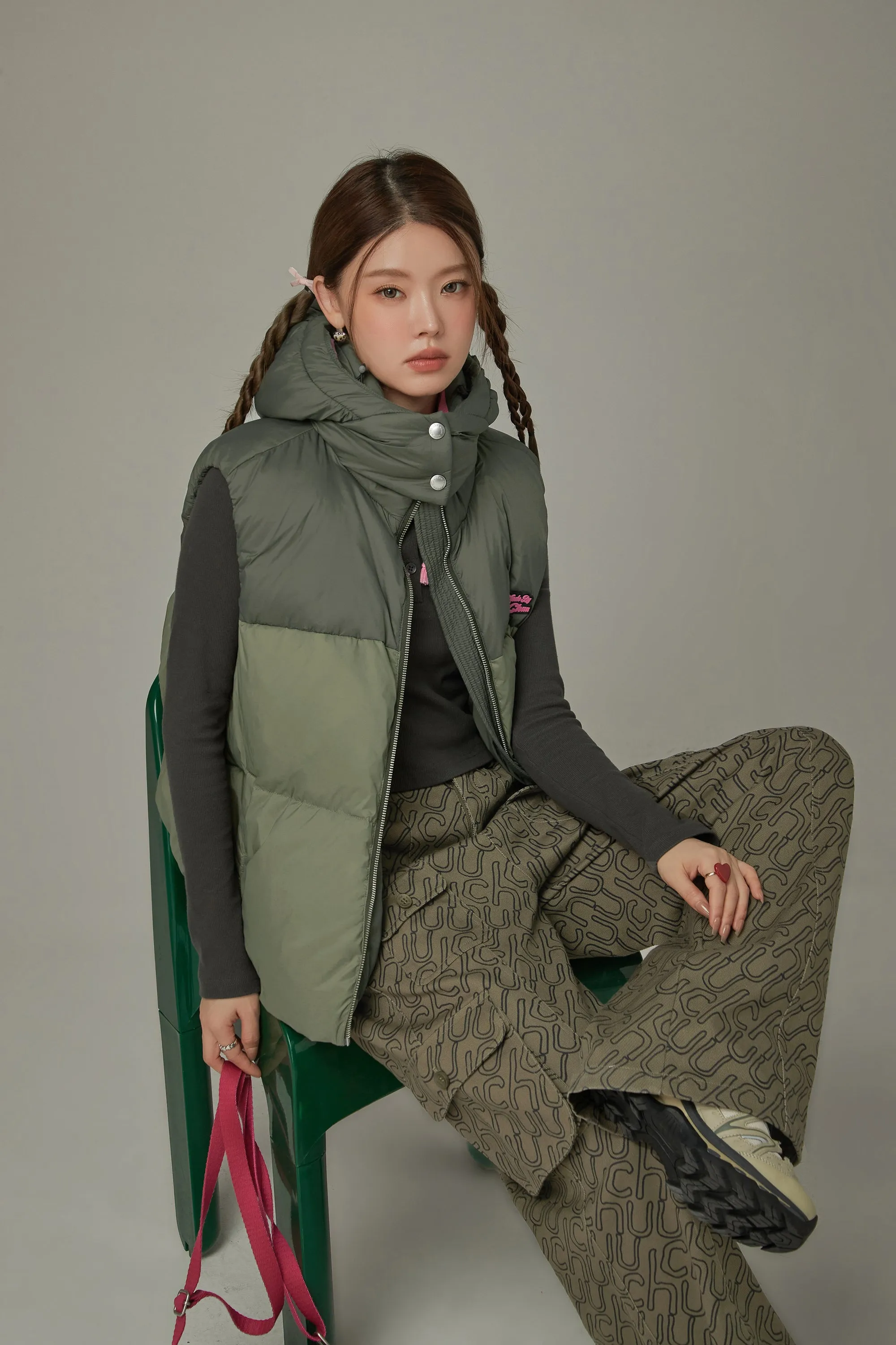 Color Matching Padded Vest