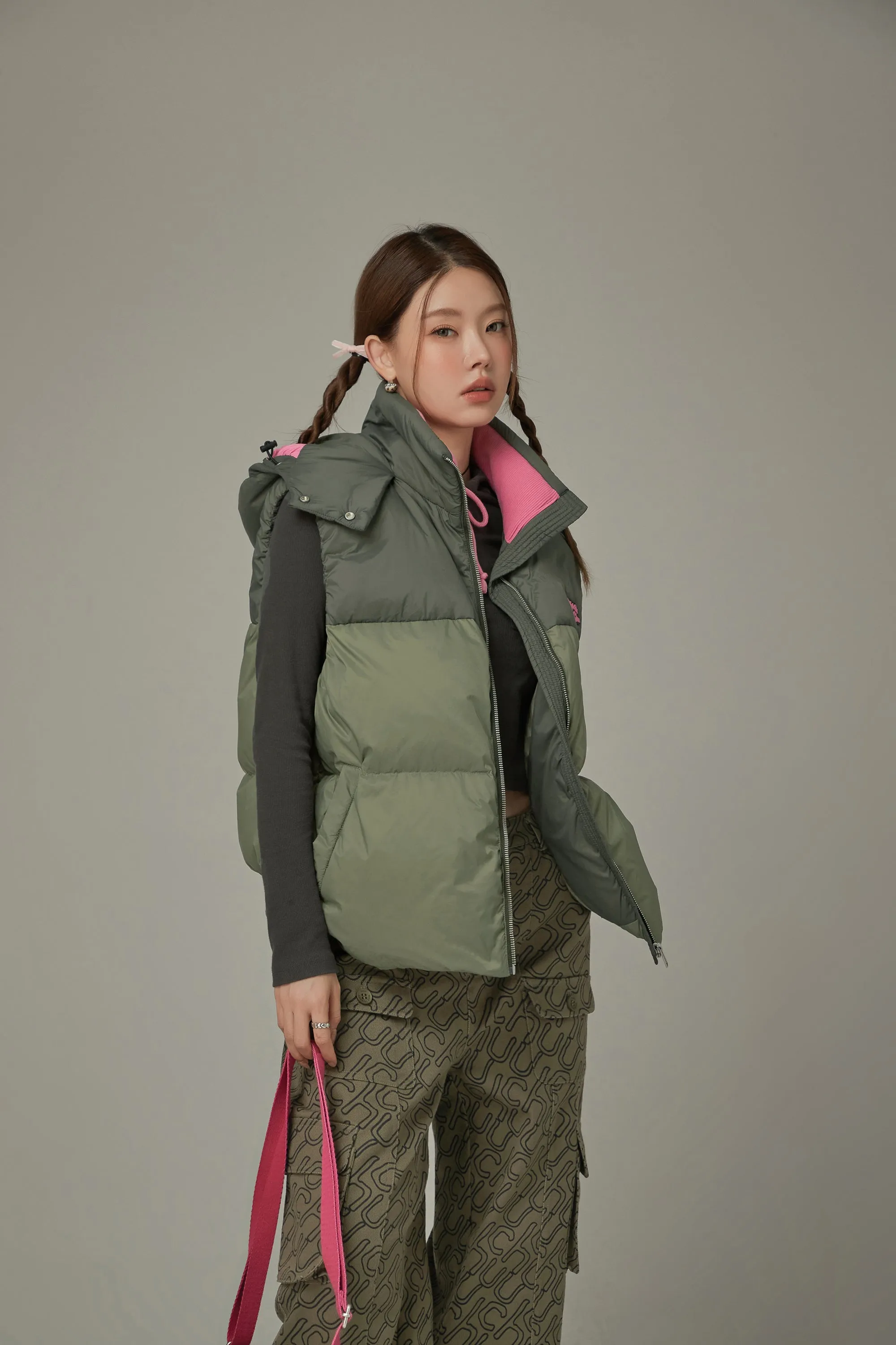 Color Matching Padded Vest