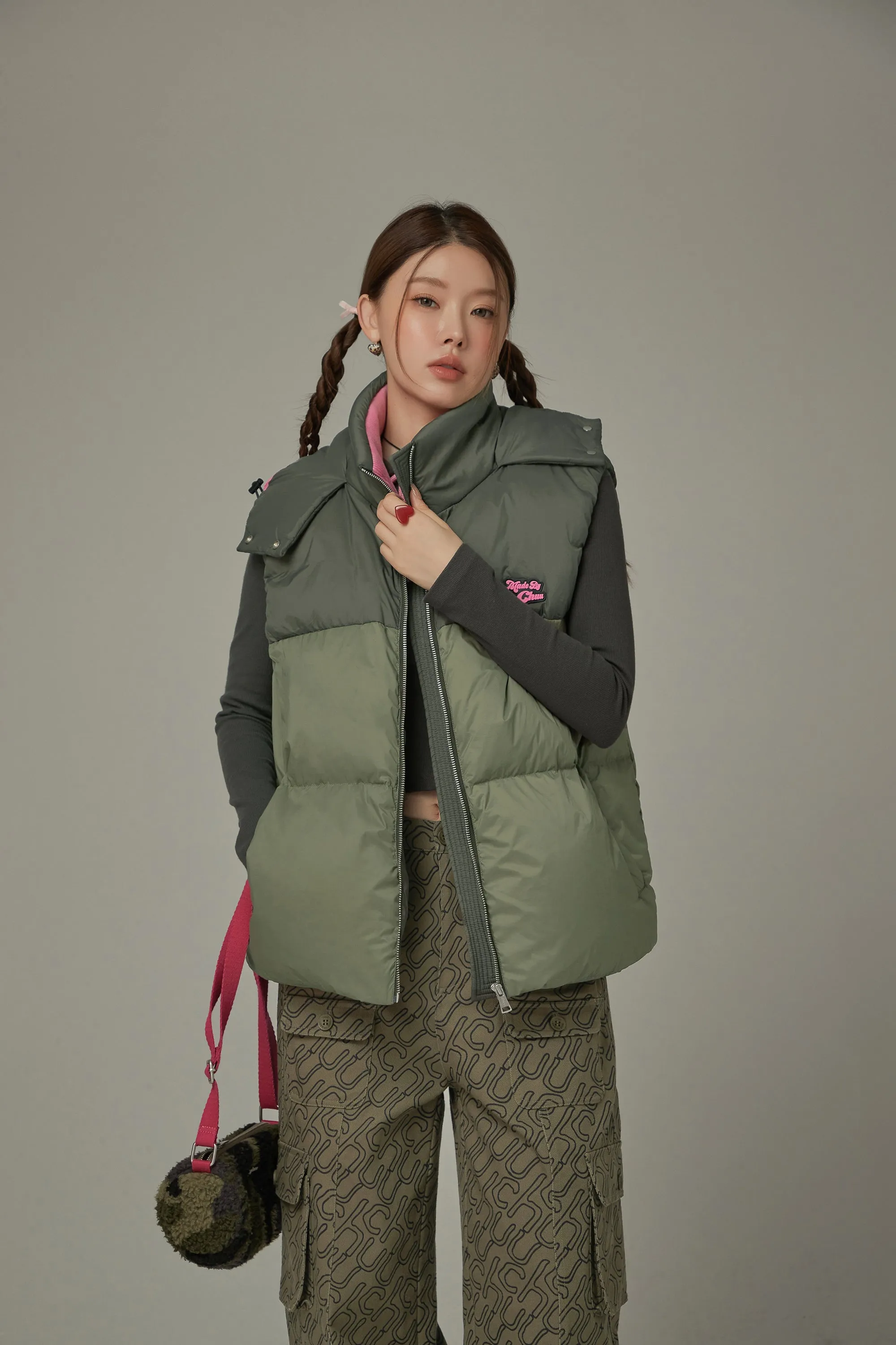 Color Matching Padded Vest