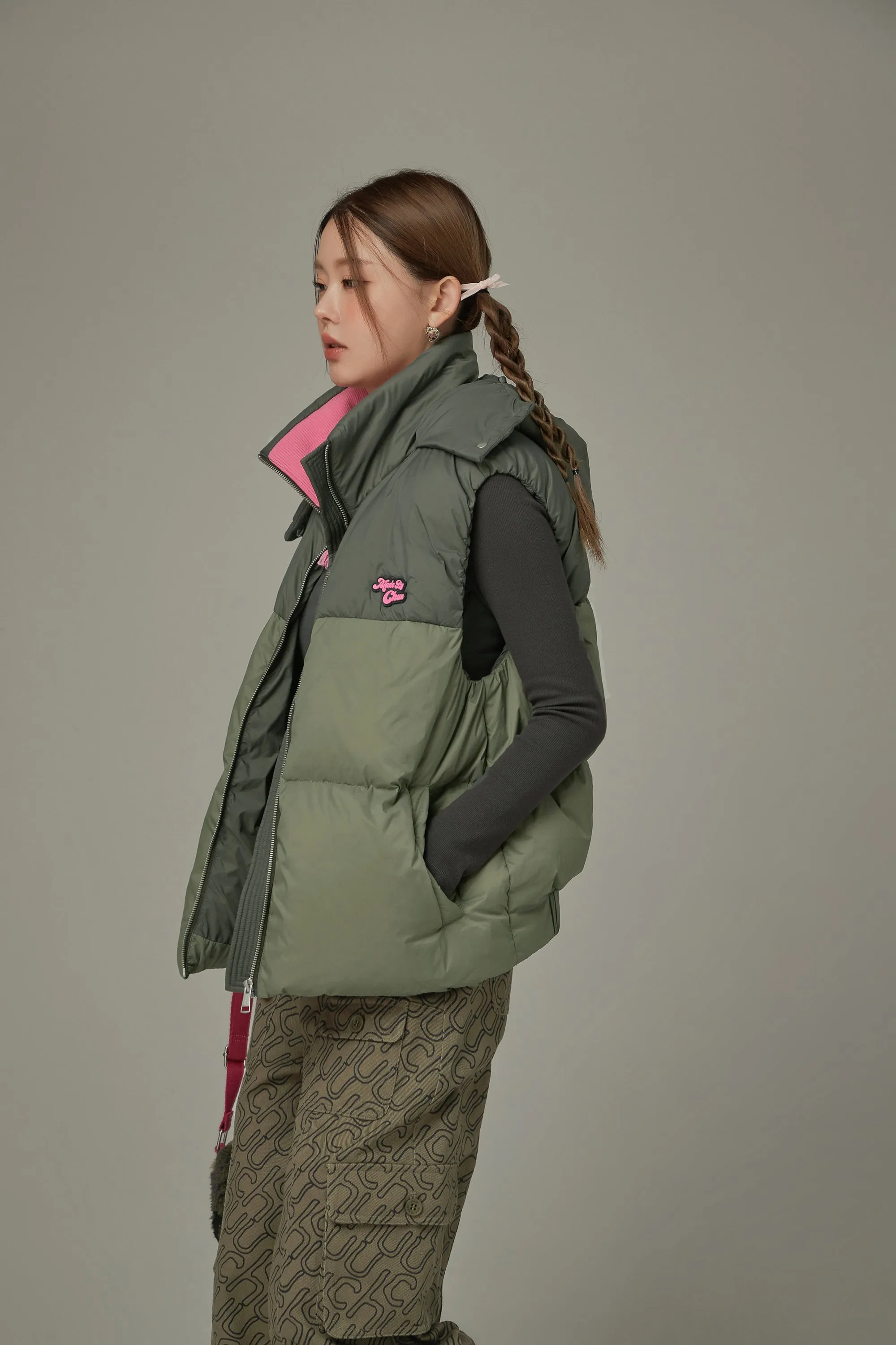 Color Matching Padded Vest