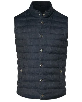 Denim Blue Weather Resistant Padded Vest