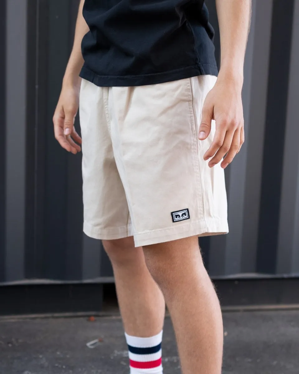 Easy Relaxed Twill Shorts - Clay