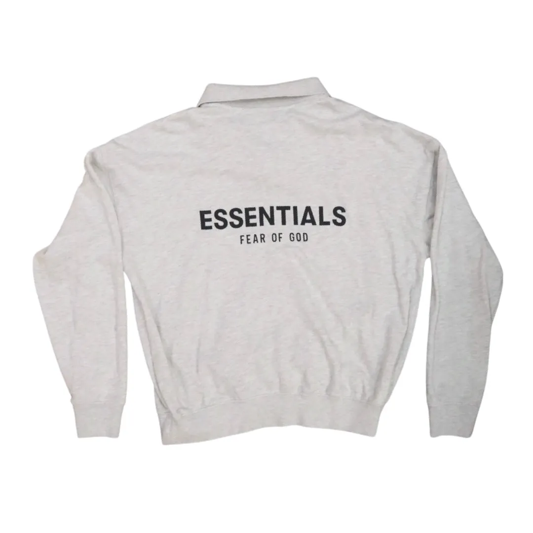 Fear of God Essentials Long Sleeve Polo Light Oatmeal