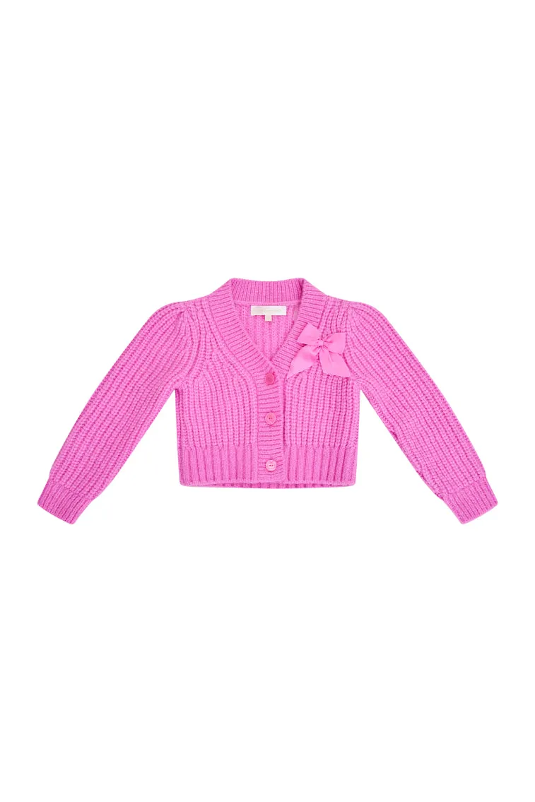 Girls Teisha Cardigan - ROSE POMPADOUR