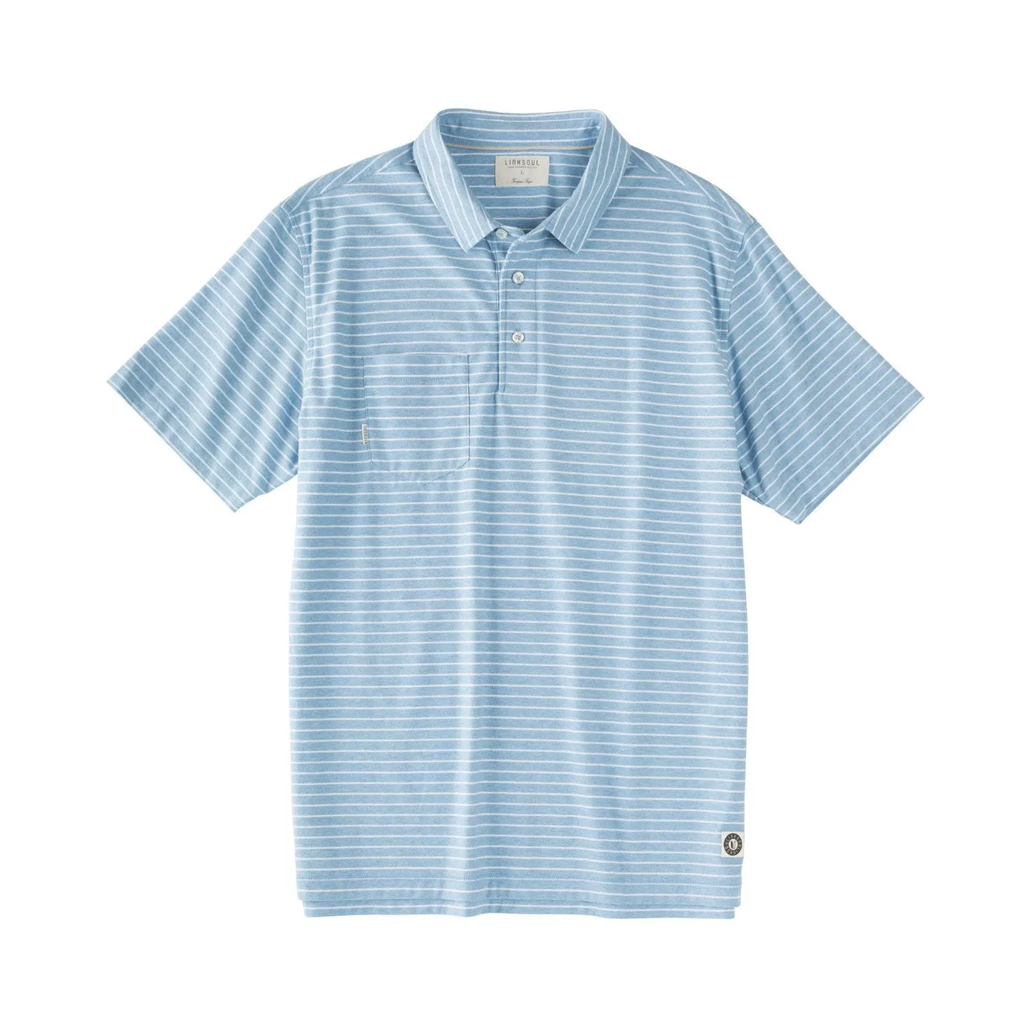 Heathered Yarn Dyed Stripe Short Sleeve Shirt