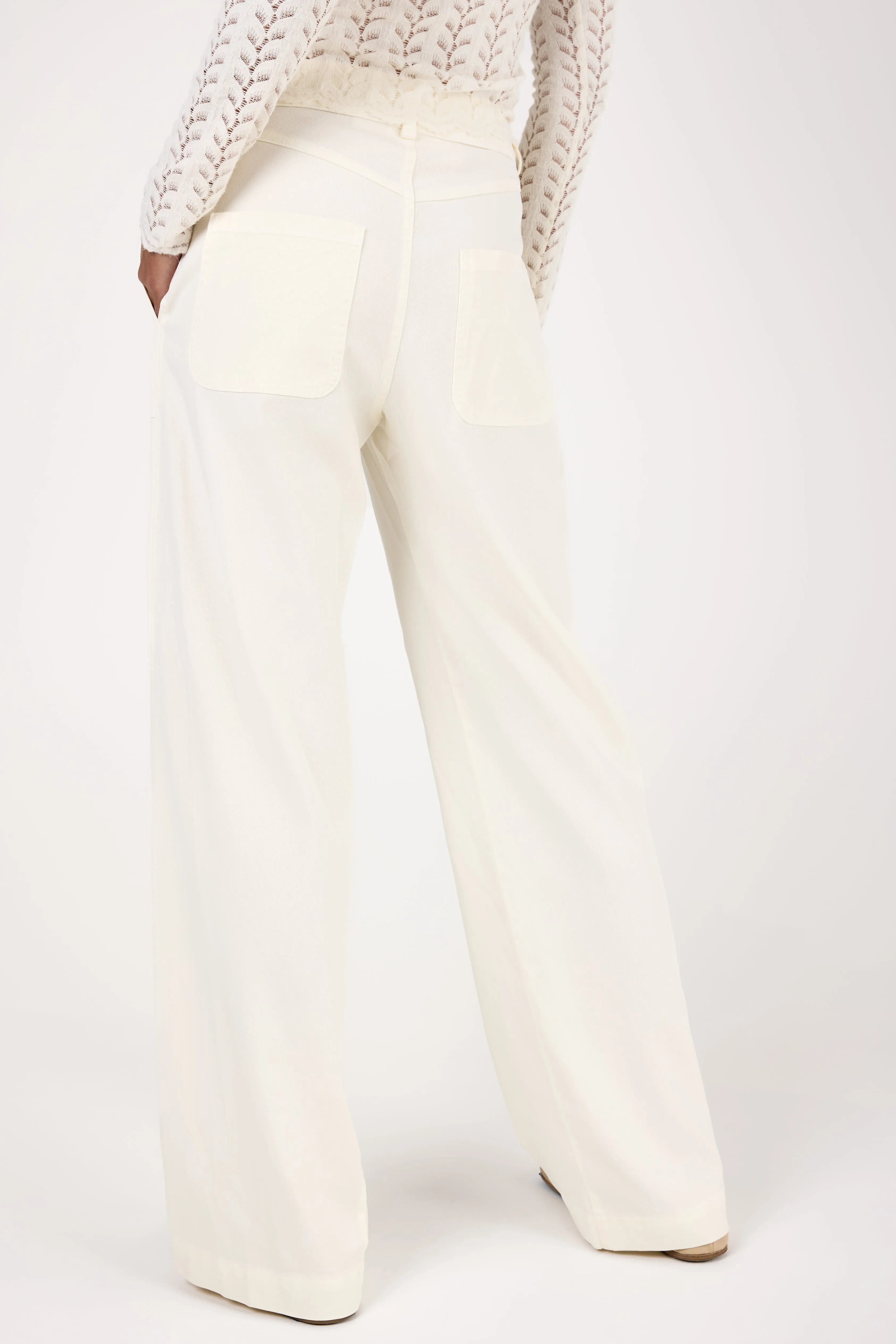 Jolene Full Length Utility Pant in Gardenia