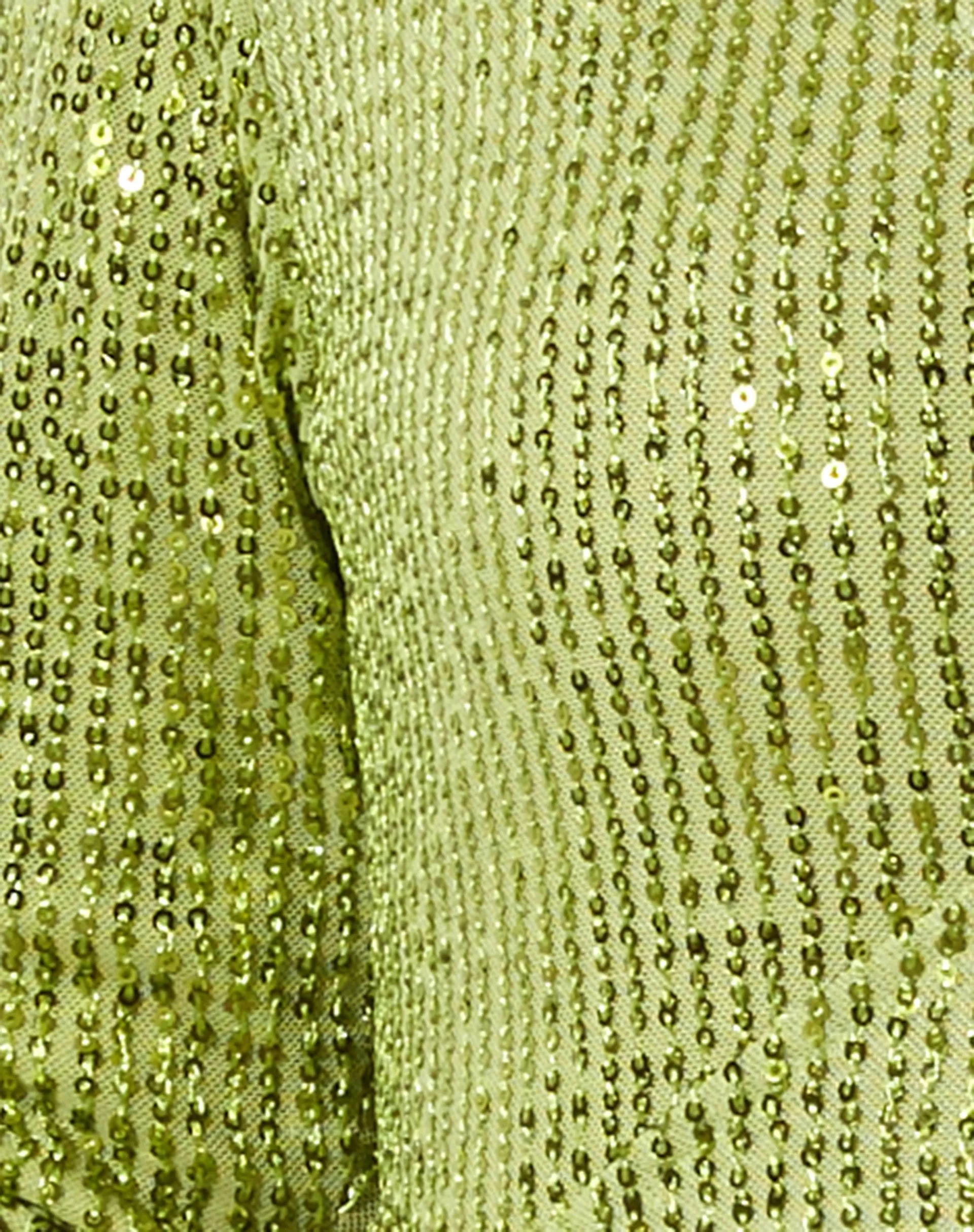 Lania Cardi in Drape Sequin Lime Green