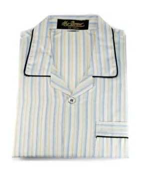 Mens Wedding Nightdress - Striped Design Nightwear By Hy-Brow Plus High Classic