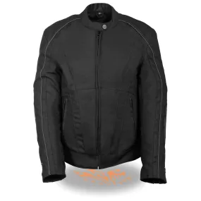 Milwaukee Performance Textile-MPL1954-Women’s Black  Textile Jacket with Stud & Wings Detailing