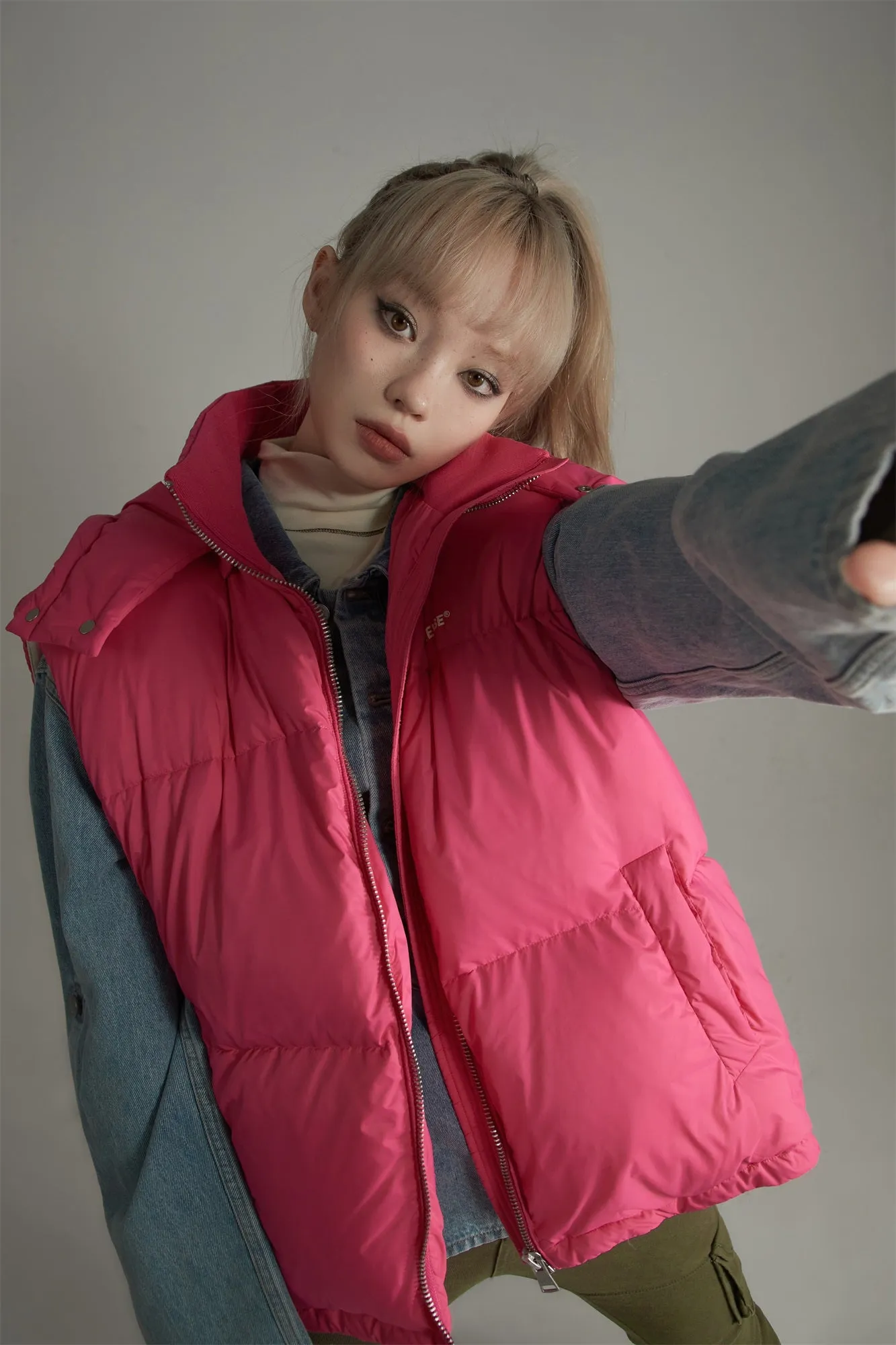 Oversize Duck Down Padded Vest