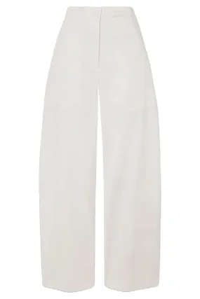 Paneled Cotton-Blend Straight-Leg Pants