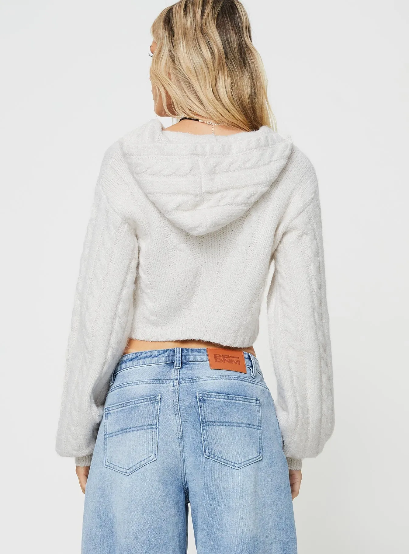 Quiet Night Cable Knit Sweater Cream