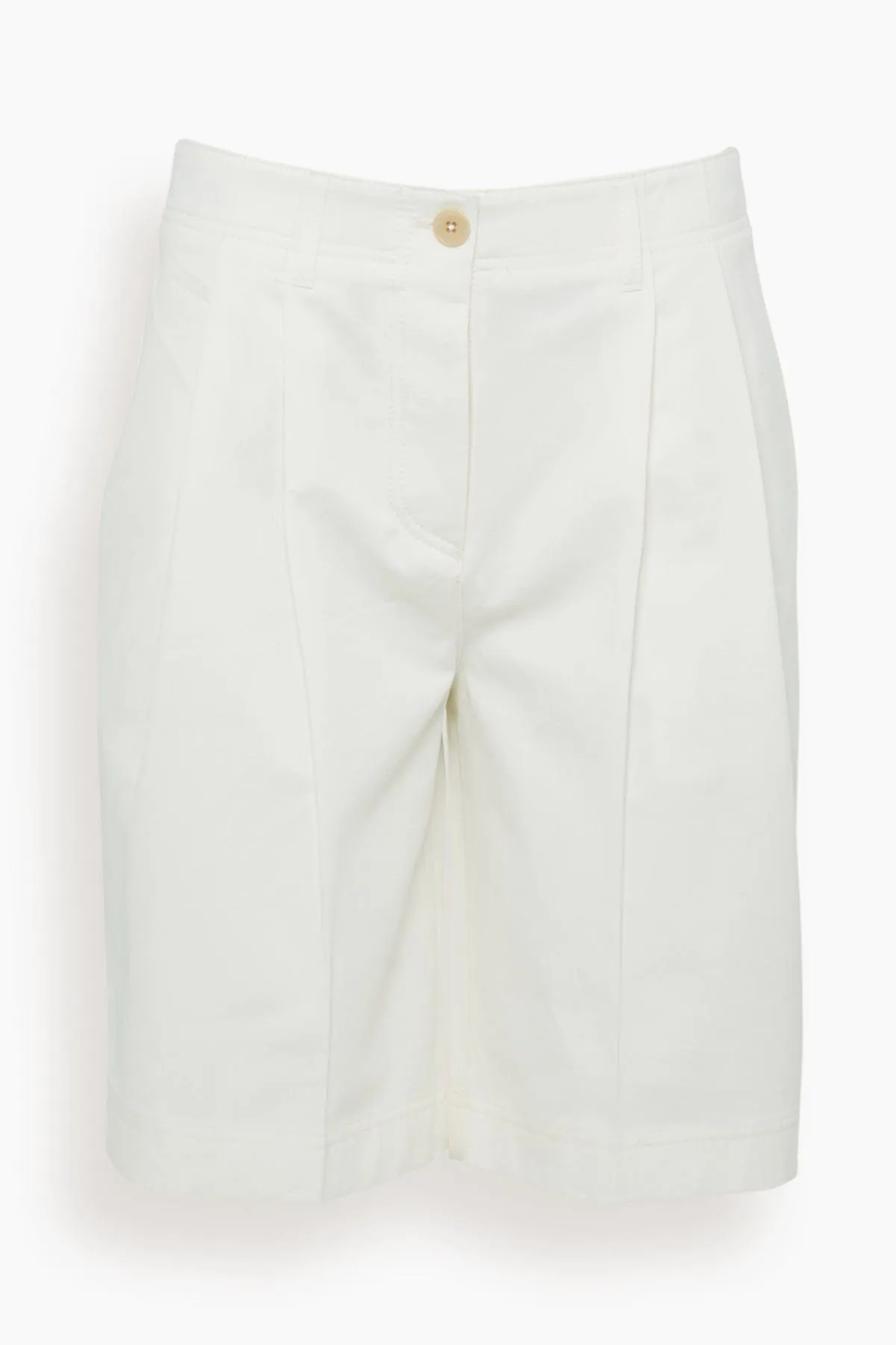 Relaxed Twill Shorts in White