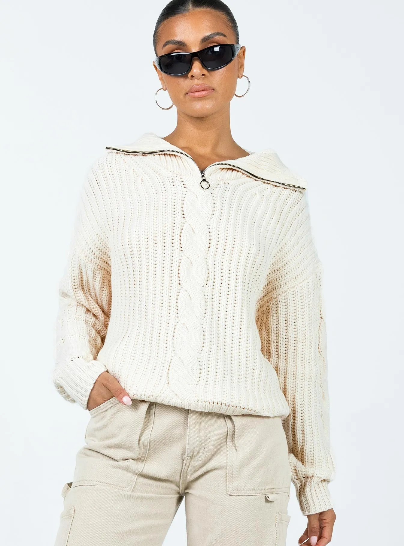 Siya Knit Sweater Beige