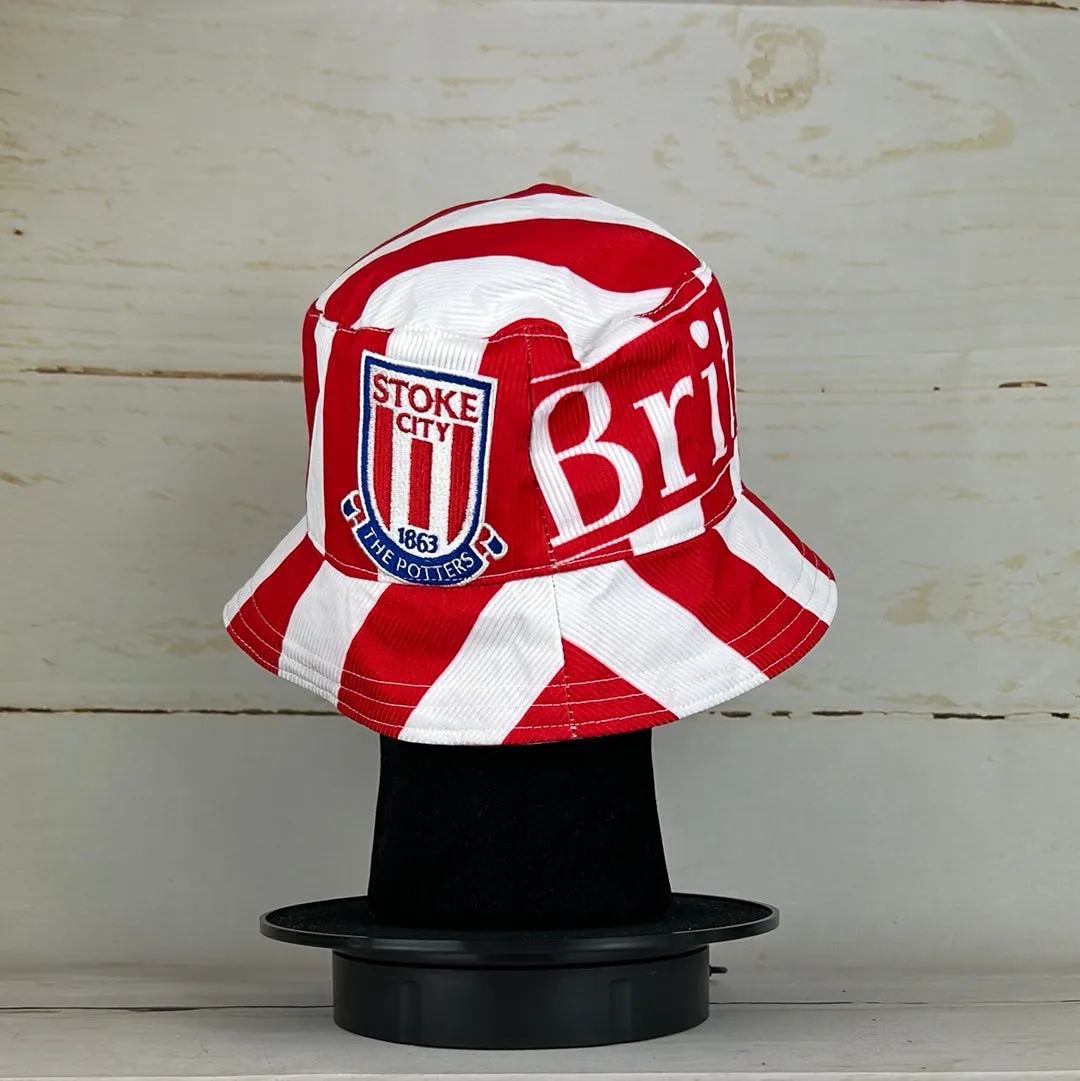 Stoke City 2004/2005 Upcycled Home Shirt Bucket Hat