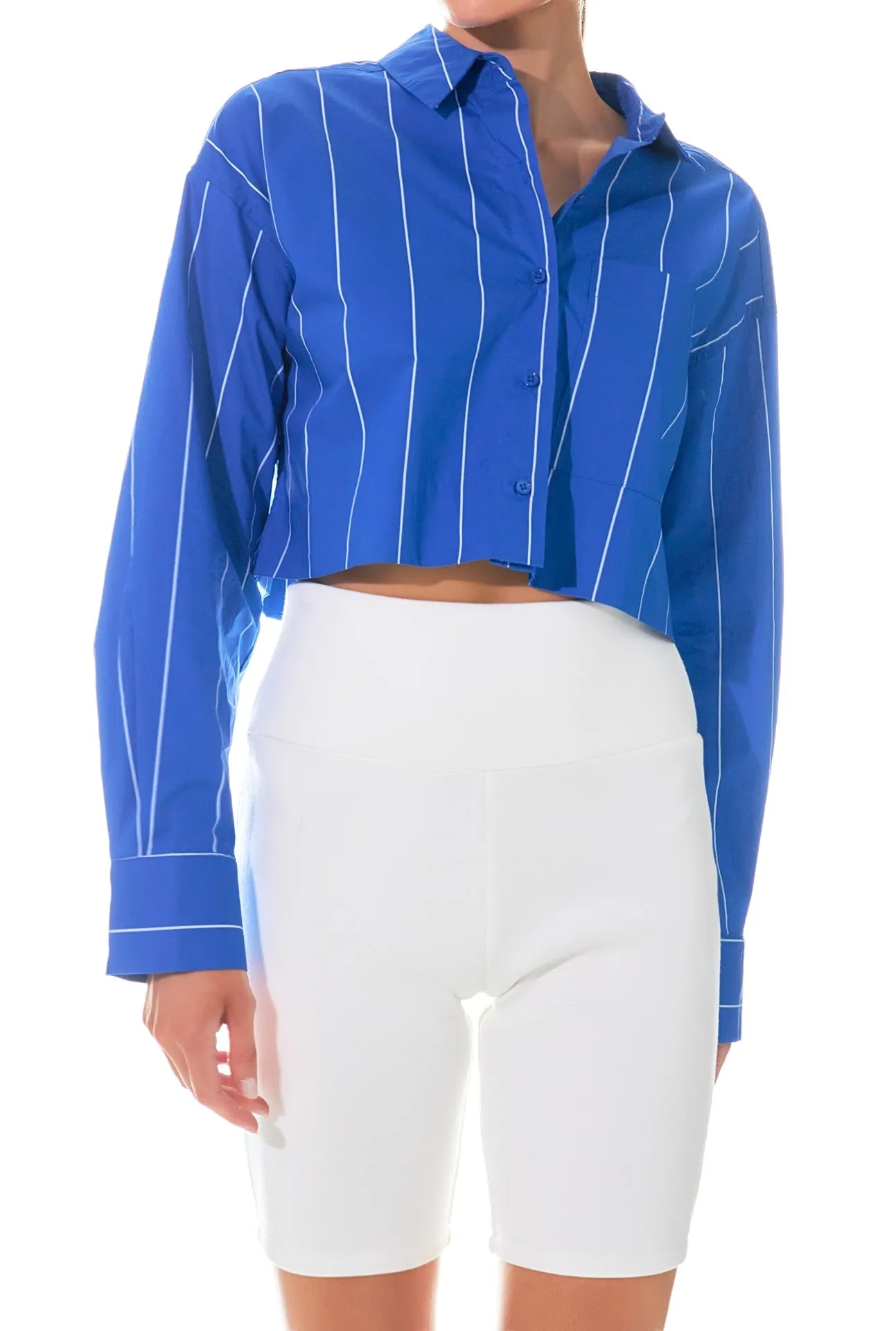 Striped Cropped Shirts