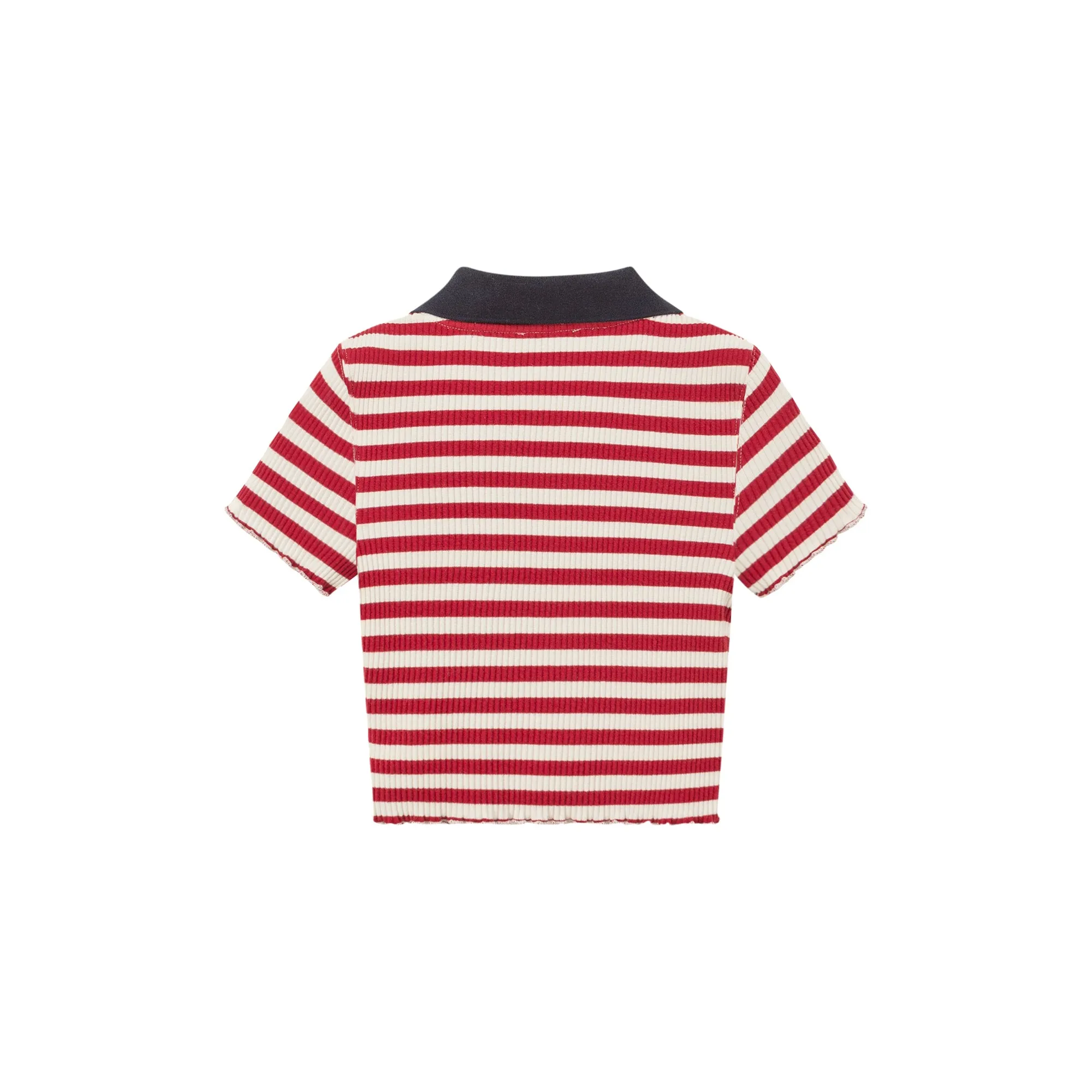 Striped Zip-Up T-Shirt