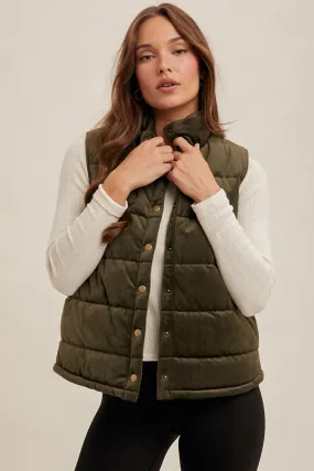 VELOUR PADDED VEST