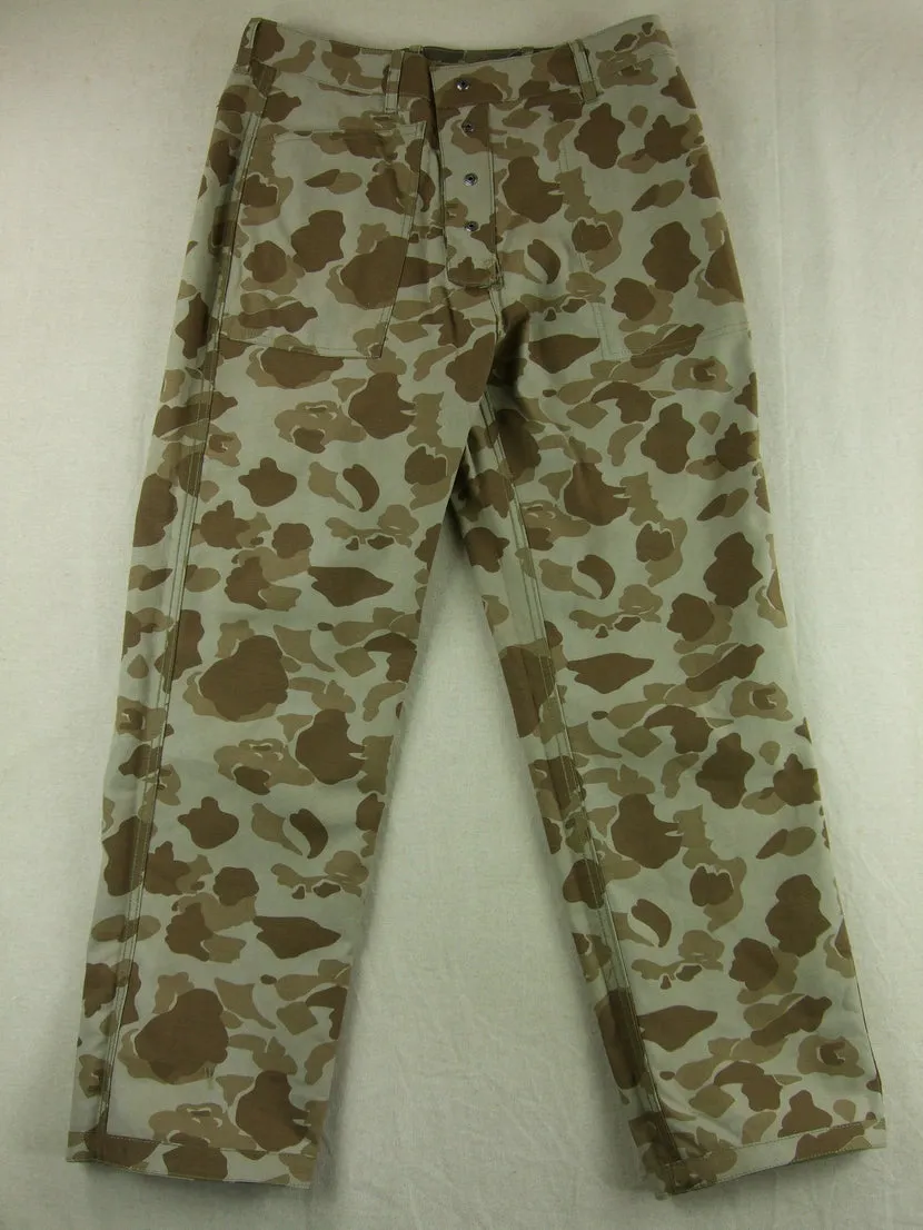 WWII United States USMC P42 Camo HBT Utility Trousers Pants