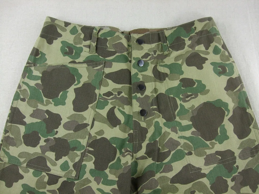 WWII United States USMC P42 Camo HBT Utility Trousers Pants